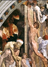 Raffaello Sanzio, Stanze Vaticane, partic dell'Incendio di Borgo