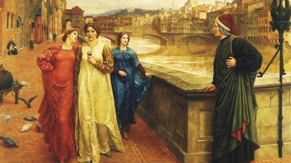 Dipinto Dante and Beatrice di Henry Holiday