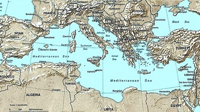 Mappa Mediterraneo
