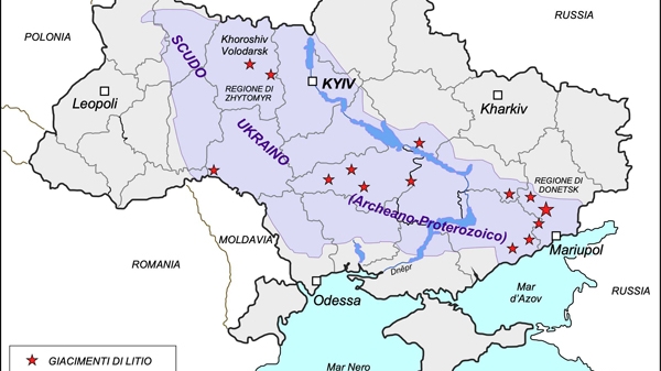 Cartina dell'Ucraina
