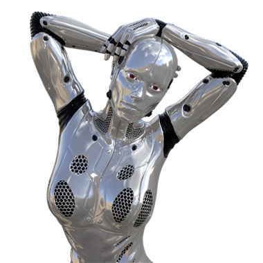 imagine 3D di un corpo robotico umano