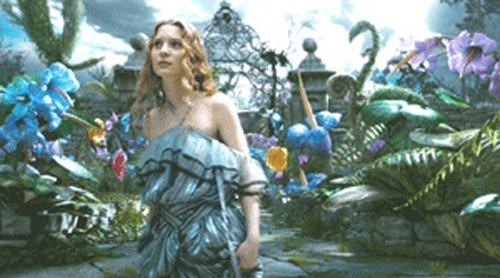 una scena del film Alice in wonderland