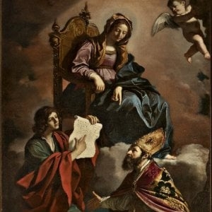 Madonna e i  Santi Giovanni Evangelista e Gregorio Taumaturgo del Guercino