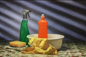 Foto accessori per pulire guanti spruzzino bacinella