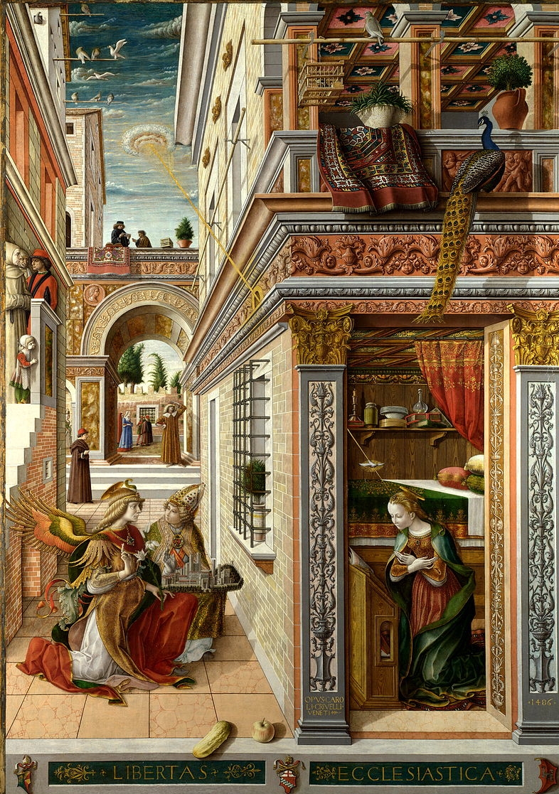 L'Annunciazione di Ascoli, Carlo Crivelli, 1486 National Gallery di Londra